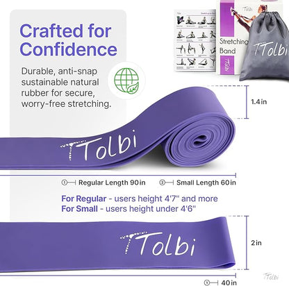 Premium Stretch Bands for Dancers – Improve Stretching & Flexibility with Ballet Stretching Band, Perfect Dance Equipment for Splits & Strength – Ideal Gifts for Dancers & Ballet Training