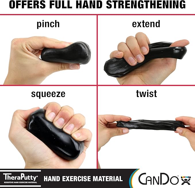CanDo 10-1470 TheraPutty Standard Hand Exercise Putty, X-Firm, 1lb