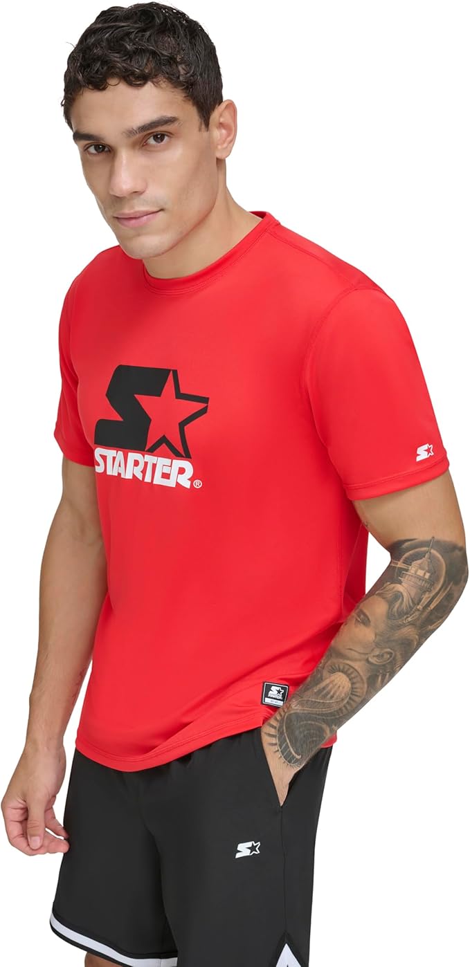 Starter Men's Quick Dry Short Sleeve Lightweight UPF Active Top