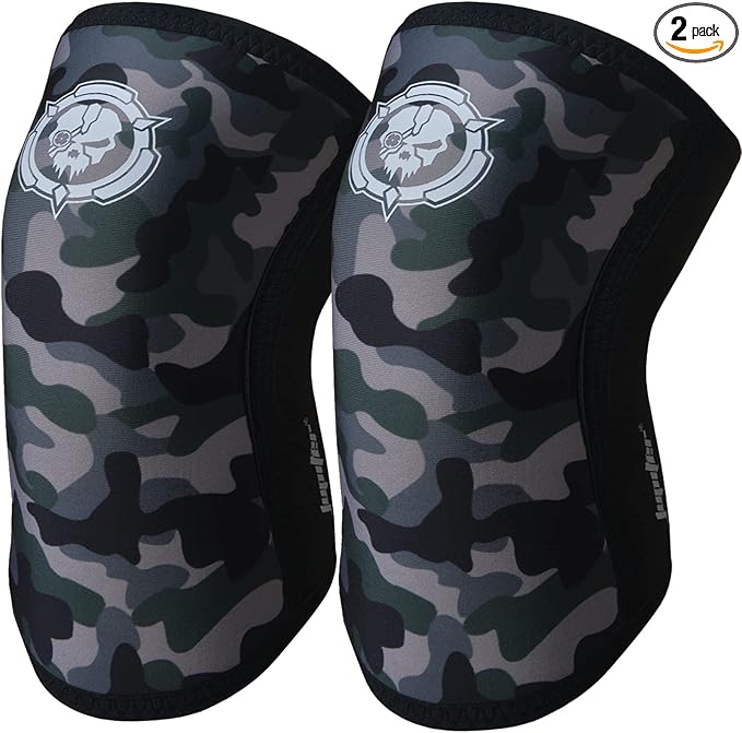 Knee Sleeves (1 Pair), 7mm Compression Knee Braces for Squats,Weightlifting,Powerlifting,Cross Training for Men & Women (Large)