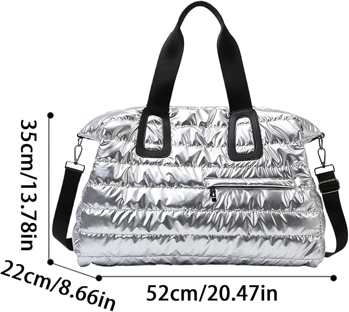 Gym B'ag, Waterproof Fabric, 52x35x22cm, Travel Duffle Holdall With Padded Shoulder Strap, Sports Gym B'ag With Wet Pocket, Spacious Design, For Outdoor, Travel, Workout, Fitness, Swimming, Yoga