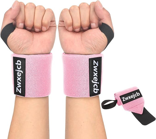 Weightlifting Wrist Wraps - Heavy-Duty Support for Gym, Bench Press, and Pushups, Premium Polyester & Nylon Wrist Straps for Maximum Stability and Comfort During Strength Training - 1 Pair, Unisex for Men & Women