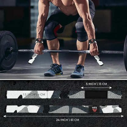 Weight Lifting Straps Wrist Support Padded Neoprene Gym Cross Training Hand Bar Weightlifting Straps Fitness Bodybuilding Power Exercise Grips Deadlift Men Women