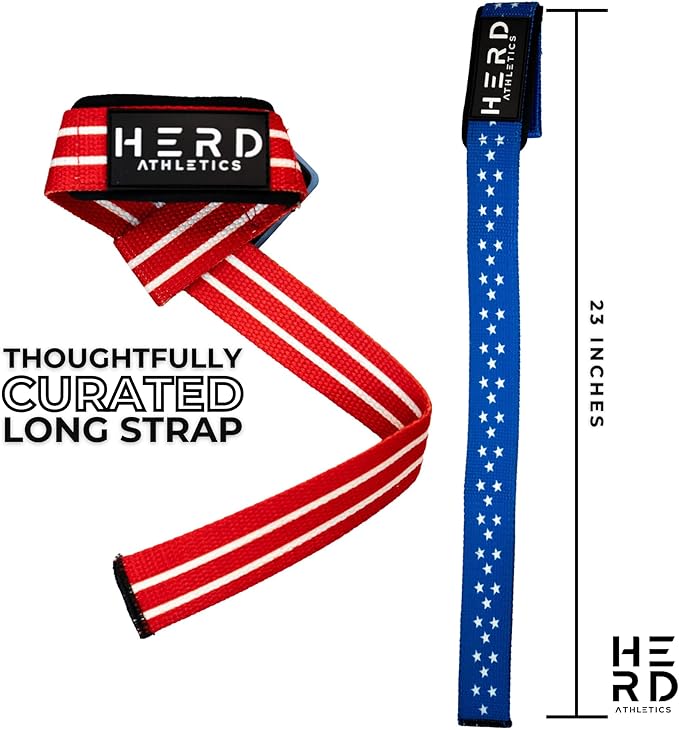 Lifting Wrist Straps – 23" Length x 1.5" Width – Padded Neoprene Cotton Straps for Weightlifting, Powerlifting, Functional Training, Strength Training & Deadlifts – Heavy Duty Grip Support