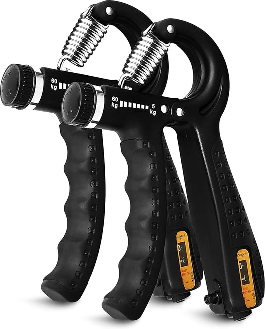 Hand Grip Strengthener Trainer with Adjustable Resistance 10-130lbs (4.5-59kg), Forearm Hand Grip Strength Exerciser for Muscle Building, Injury Recovery, and Therapy Stress Relief