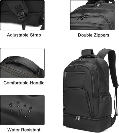 seyfocnia Gym Backpack for Men,Large Gym Bag with Shoe Compartment Lightweight Travel Workout Sports Backpack Water Resistant Carry on Backpack