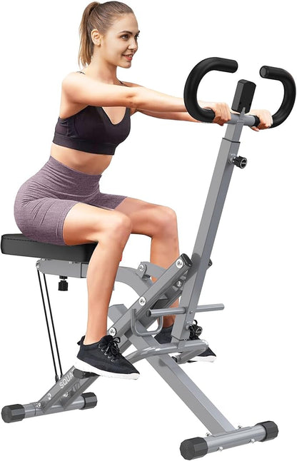 SogesPower Squat Machine for Home Gym, Squat Rowing Machine with Adjustable Resistance and Optional Full Motion, Squat Assist Trainer for Glutes & Legs Workout, Up to 330lbs