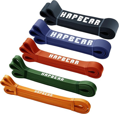 HAPBEAR Pull Up Assistance Bands - Pull Up Bands - Resistance Bands - Exercise Bands Resistance Bands Set - Workout Bands for Working Out, Stretching, Muscle Training