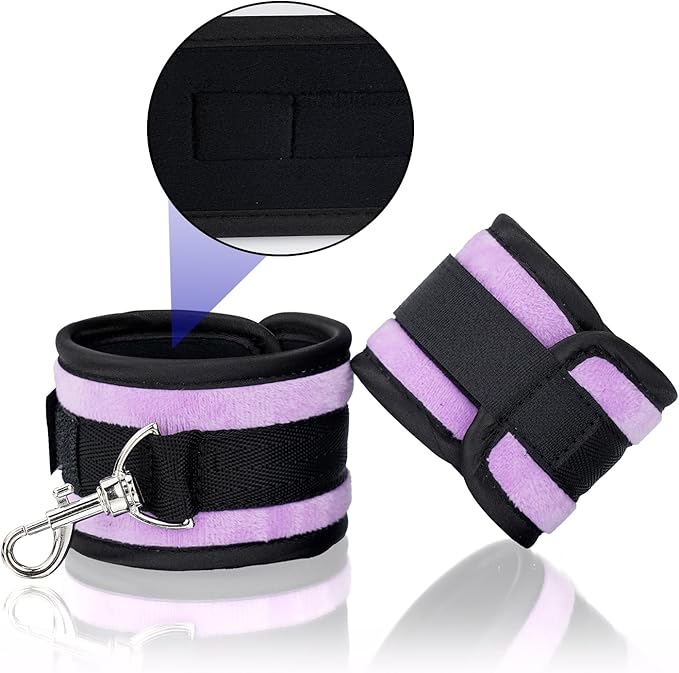 Spreader Bar Heavy Duty Stainless Steel Expandable Silver Bar Home Gym with 4pcs PU Purple Adjustable Strap,Sports Aid Training Fitness Gear Pilates Aid Kit,Yoga Set