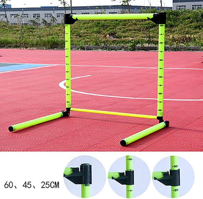 Adjustable Scale Agility Hurdles Football Track and Field Training Jumping Bar Set Outdoor Detachable Dogs Speed Ladders Obstacles,Green,60cm