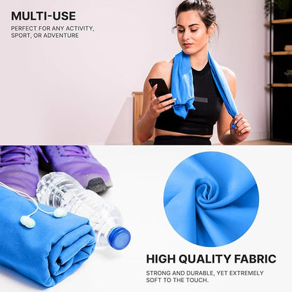 Wet Work Microfiber XL Bath Towels Oversized (60”x36”), Thin & Lightweight, Super Absorbent, Quick Dry, Ultra-Soft, Lint Free, Compact, Perfect for Pool, Bath Towels for Bathroom, Fast Drying Towel