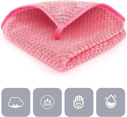 6 Pack Washcloth Towels Set, Waffle Hand Towels Set, Microfiber Super Soft Highly Absorbent, Sturdy Quick Drying Towels for Bathroom, Gym, Sports, Yoga, Hot Pink
