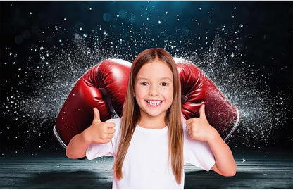 Red Boxing Gloves Backdrop Boxer Backdrop Dark Black Wall Boxing Sport Gym Photography Background Boxing Athletics Party Backdrop Decorations Retirement Birthday Studio Props Wallpaper 20x10ft