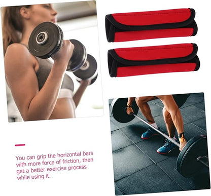 2Pcs Detachable Barbell Mat for Indoor Use Non-Slip Grip Pads Polyester Cover Protective Barbell Pads for Hip Thrusts and Weightlifting