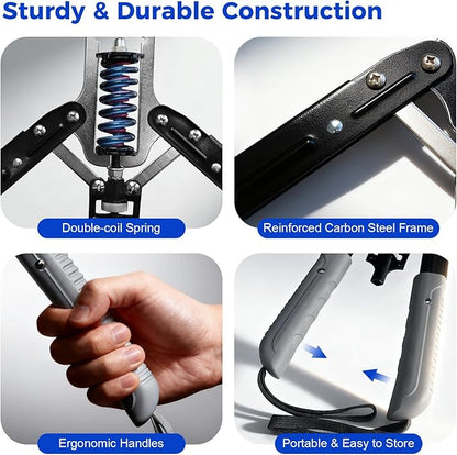 DERACY Chest Workout Equipment, Adjustable Forearm Strengthener, Carbon Steel Twister Arm Trainer, Upper Body Strength Trainer for Home Gym