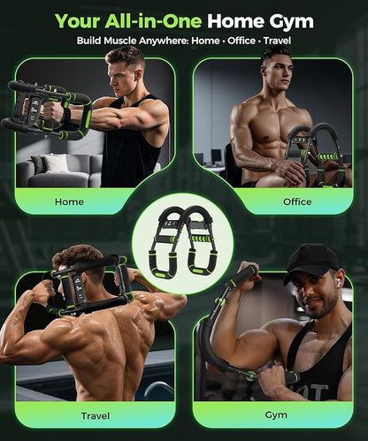 Twister Arm Trainer, Chest Workout Equipment for Men & Women Adjustable 5 Resistance Levels (40-130 lbs), Ergonomic Home Gym Strength Trainer with Anti-Slip Handles & Carry Bag
