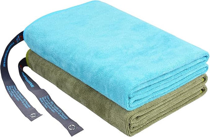 HOPESHINE Gym Towels for Men 20inch X 40inch Women Sweat Large Working Out Microfiber Sports Fast Drying Absorbent Compact Camping, Hiking, Backpacking, Yoga, Travel, Exercise 2-Pack