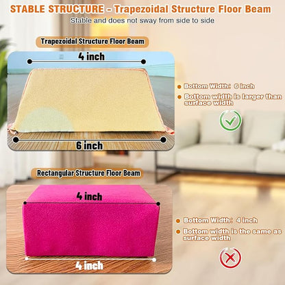 MARFULA 6 FT / 8 FT / 9 FT Folding Gymnastics Beam Foam Balance Floor Beam - Extra Firm - Suede Cover - Anti Slip Bottom with Carry Bag for Kids/Adults Home Use