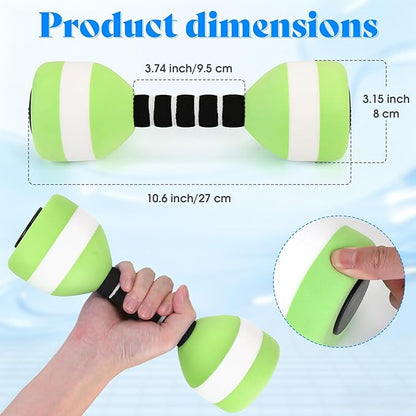 Aquatic Dumbbells, 2PCS EVA Foam Water Weights, Aquatic Exercise Dumbbells for Adults Youth Women Water Workouts Tools