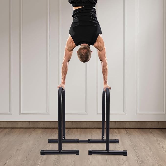 440lbs Adjustable Dip Bar, Heavy Duty Calisthenics Dip Station with Adjustable Parallel Dip Bars, Home Dip Stand Body Press Bar Parallel Bars Dip Equipment for Calisthenics, Strength Training