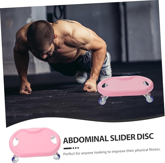 Portable Abdominal Fitness Disc with Comfortable Grip Silent Workout Sliders Disc for Core Strength Full Body Toning and Home Exercise Pink Silent Version