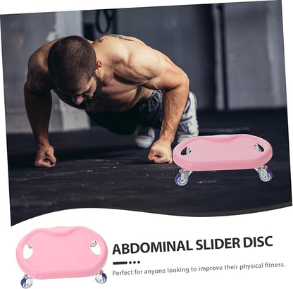Portable Abdominal Fitness Disc with Comfortable Grip Silent Workout Sliders Disc for Core Strength Full Body Toning and Home Exercise Pink Silent Version