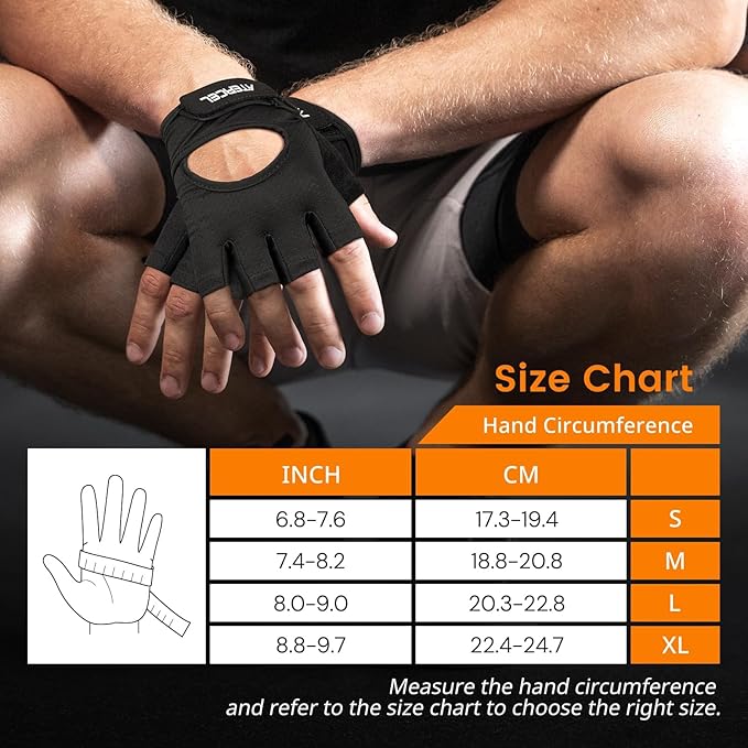 ATERCEL Weight Lifting Gloves Full Palm Protection, Workout Gloves for Gym, Cycling, Exercise, Climbing, Breathable, Super Lightweight for Mens and Women