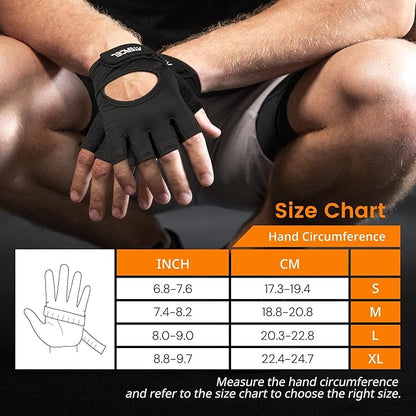 ATERCEL Weight Lifting Gloves Full Palm Protection, Workout Gloves for Gym, Cycling, Exercise, Climbing, Breathable, Super Lightweight for Mens and Women