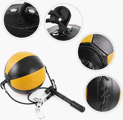 TOCO FREIDO Double End Punching Ball, Speed Bag with Difficulty Levels Boxing Reflex Ball with Headband, Perfect for Reaction, Agility, and Hand Eye Coordination Training