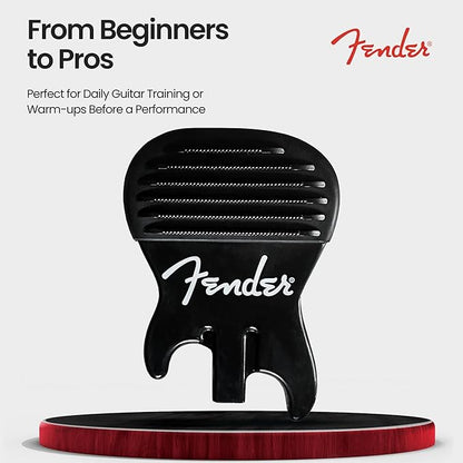 FENDER Patented Callus Builder & Finger Strengthener – Resistance Finger Exerciser for Guitar, Bass & Violin – Guitar Finger Trainer & Grip Strength Tool – Ideal Guitar & Bass Accessories (Tensions: RED=8-Lbs; BLACK=15-Lbs)