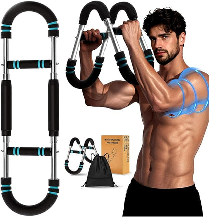 Twister Arm Trainer, 60-100lb Adjustable Chest & Arm Workout Tool, Arm Strengthener for Men & Women, Portable Detachable Upper Body Fitness Machine for Home & Gym