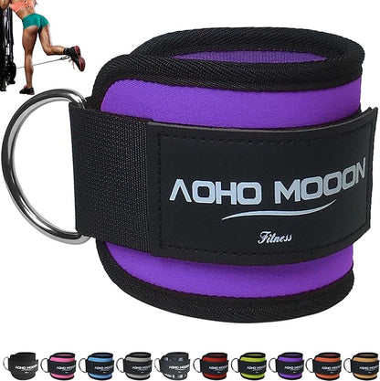 Comfortable Adjustable Ankle Straps for Cable Machines Women, Gym Workout Leg Strap, Glute Cuff, Ankle Cuffs for Glute Workouts, Foot Straps for Kickback, One Size Fit All