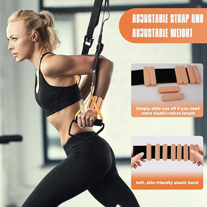 Ankle Weights for Women Men, Silicone Wrist Weights Set of 2 - Wearable Leg Weights/Arm Weights Ideal for for Home Gym Workout, Running, Yoga, Pilates, Barre, Exercise, Strength Training