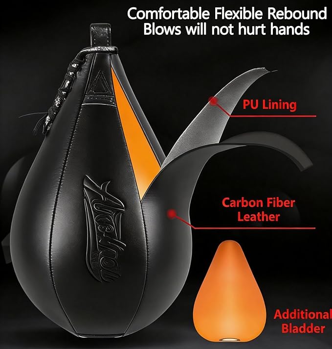 Boxing Speed Punching Bag MMA Training Speed Ball Hanging Swivel Reflex Bag Equipment Workout Kicking Martial Arts Home Gym Exercise Speedball