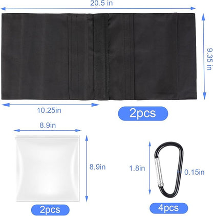 2 Pack Sand Bags, Black Sand Bags for Weight, Heavy Duty Sandbags for Umbrella Base, Photography Video Equipment, Light Tripod, Fishing Chair, Sports, Backdrop Stand, Camping, Tent