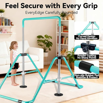 Kids Gymnastics Bar Gymnastic Equipment for Home Adjustable Height Gymnastic Training Bar Gymnastic Stuff for 3-7 Years Old Girls