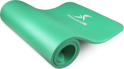 ProsourceFit Extra Thick Yoga and Pilates Mat ½” (13mm) or 1" (25mm), 71-inch Long High Density Exercise Mat with Comfort Foam and Carrying Strap