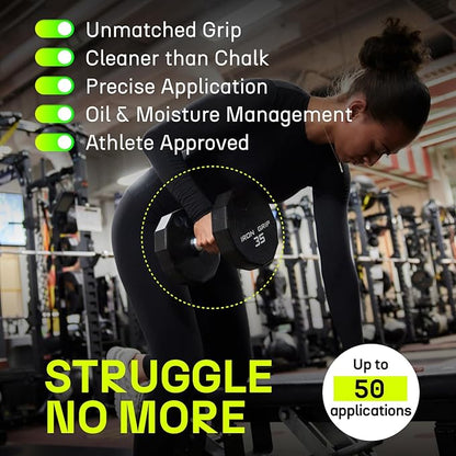 Chalkless Grip Enhancer - Premium Liquid Chalk Alternative & Less Mess Hand Chalk for Weightlifting, Powerlifting, Yoga, Gaming, Climbing, and More, Non-Toxic Long-Lasting & Reliable