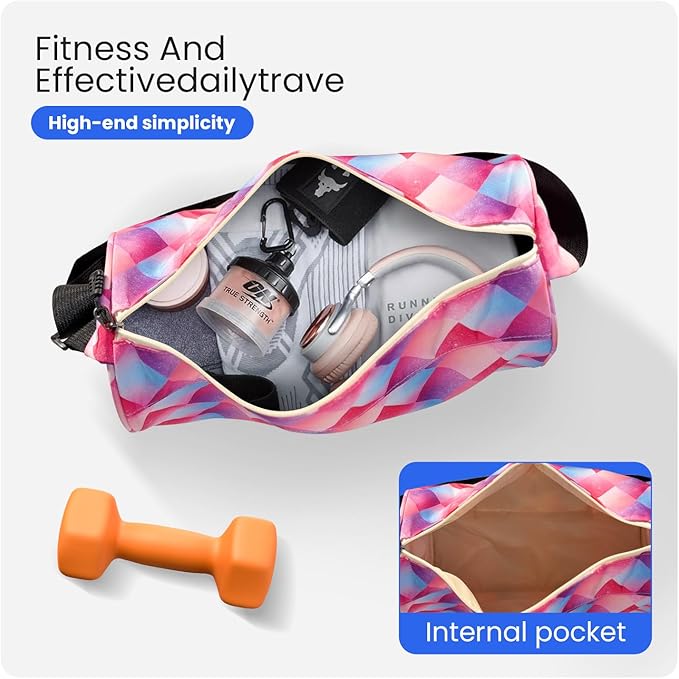 C&F BOGMOST Small Gym Bag for Women & Men,Small Lightweight Duffel Bag Carry On Bags Mini Duffel Travel Bag Waterproof Sports Bags for Workout/Sport/Trave,Color Box