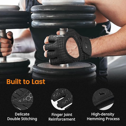 ATERCEL Weight Lifting Gloves Full Palm Protection, Workout Gloves for Gym, Cycling, Exercise, Climbing, Breathable, Super Lightweight for Mens and Women