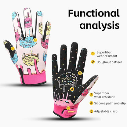 Full-Finger Cycling Gloves for Men and Women – Adjustable Cycling Gloves for Outdoor Activities, Mountain Biking, with Cushioning & Protection, Comfortable and Breathable
