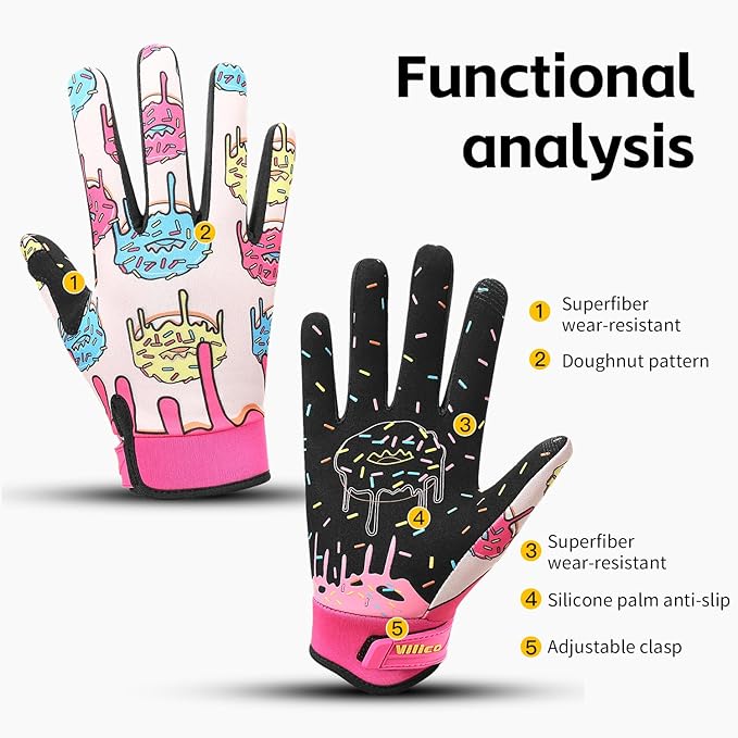 Full-Finger Cycling Gloves for Men and Women – Adjustable Cycling Gloves for Outdoor Activities, Mountain Biking, with Cushioning & Protection, Comfortable and Breathable