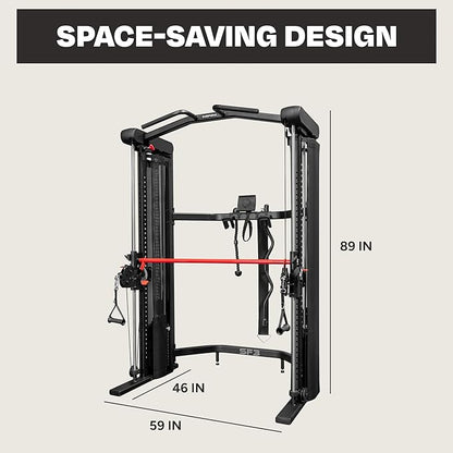 Inspire Fitness Home Gym Functional Trainer with Selectorized Smith Bar - Compact Home Workout Machine with Accessories and 2 x 165 lb Weight Stacks