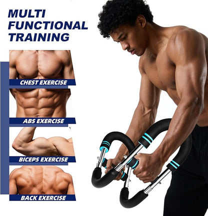 Pro-Grade Twister Arm Trainer- 30-100lb Adjustable Chest Workout Equipment for Men&Women,Beginners or Professional, Adjustable Portable Arm Chest Exerciser with Anti-Slip Grips for Home Gym