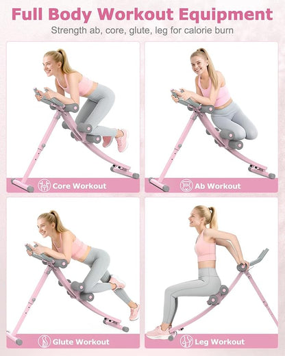 GIKPAL Ab Machine, Adjustable Trainer for Home Gym, Ab Crunch Exercise Equipment for Beginner