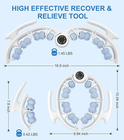 KESHWELL Cellulite Massage Roller,Lymphatic Drainage Massager,Muscle Massage Roller,Cellulite Remover for Leg Massager,Manual Massage Stick with Detachable Rollers for Leg,Neck,Back, Arm,Thigh.Blue