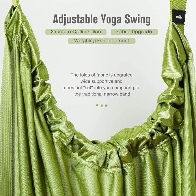 Yoga Stretching Strap, Adjustable Height Leg Stretcher Waist Back Stretch Band Aerial Yoga, Anti-gravity Inversion Exercises Door Flexibility Tensile Trainer for Rehab Pilates Dance Splits