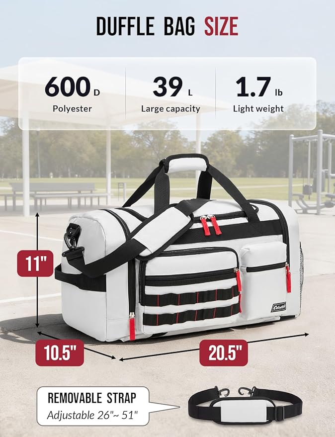Gym Bag for Men Women with Shoes Compartment 3-in-1 Sports Travel Duffel Bag Multipurpose Weekender Overnight Backpack with Wet Pocket - Grey