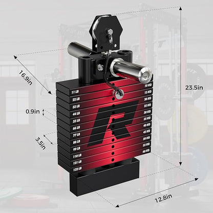 RitFit M1 Pro Smith Machine with Cable Crossover System, Multi-Function Squat Rack Power Cage for Home Gym, Power Rack and Packages