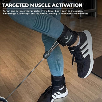 Ankle Straps for Cable Machines Women, Glute Kickback Cable Machine Attachments, Gym Ankle Cuffs, Wrist Cuffs for Workout, Leg Training Accessory, Fitness Gear for Home or Gym